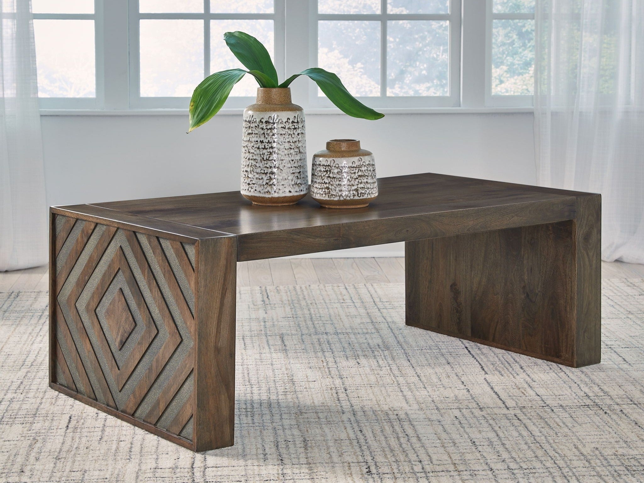 Dreggan - Rectangular Cocktail Table - Brown