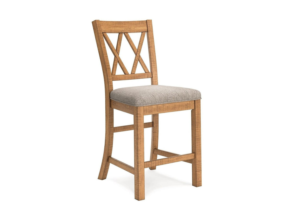 Havonplane - Upholstered Barstool (Set of 2) - Brown