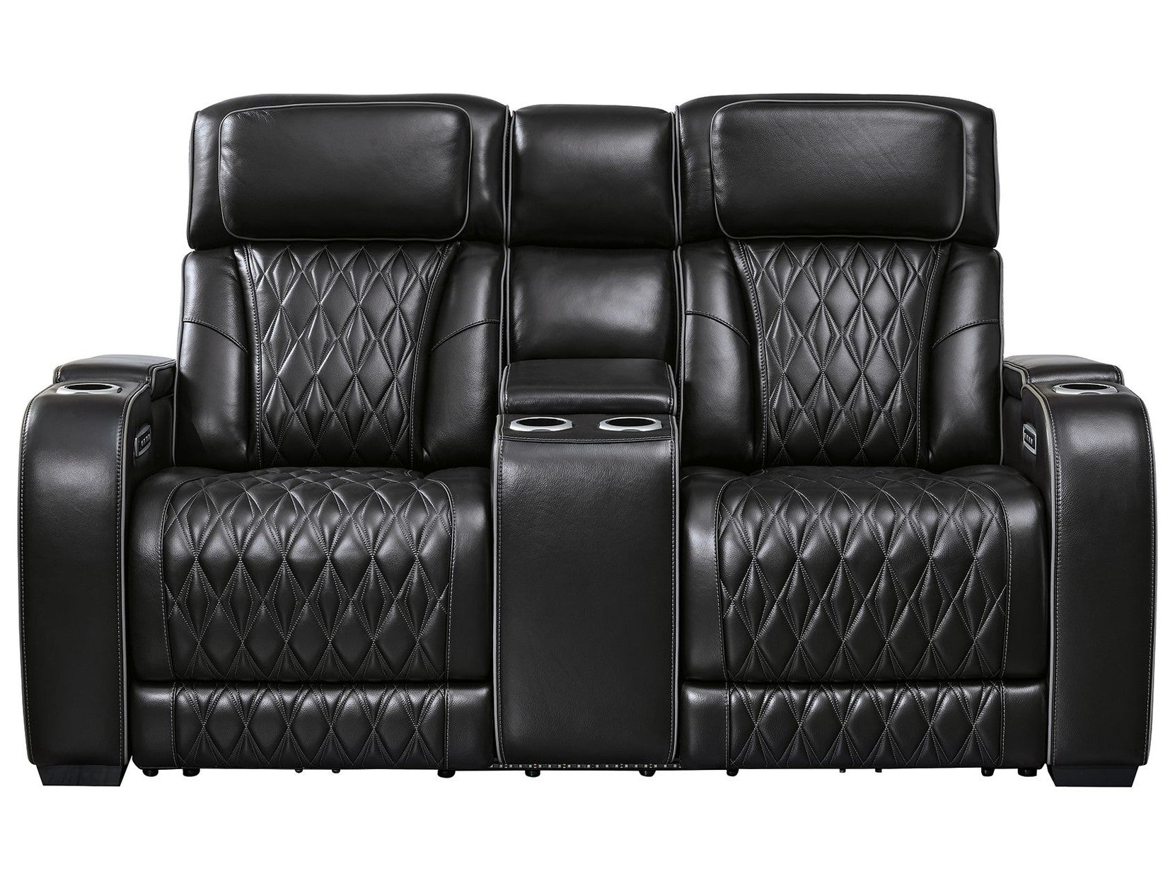 Boyington - Power Reclining Loveseat With Console/Adj Hdrst
