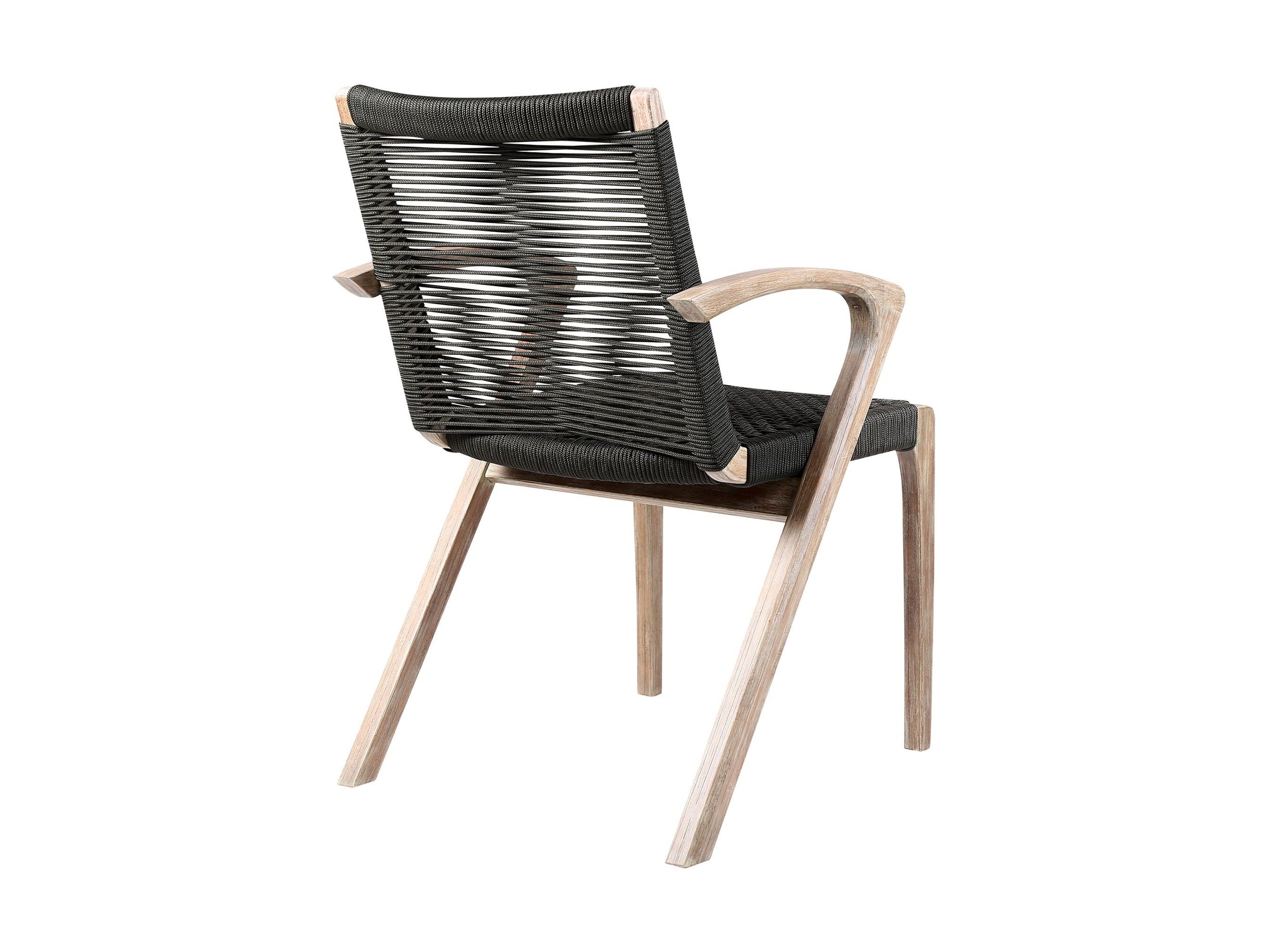 Nabila - Outdoor Wood And Rope Dining Chairs (Set of 2)