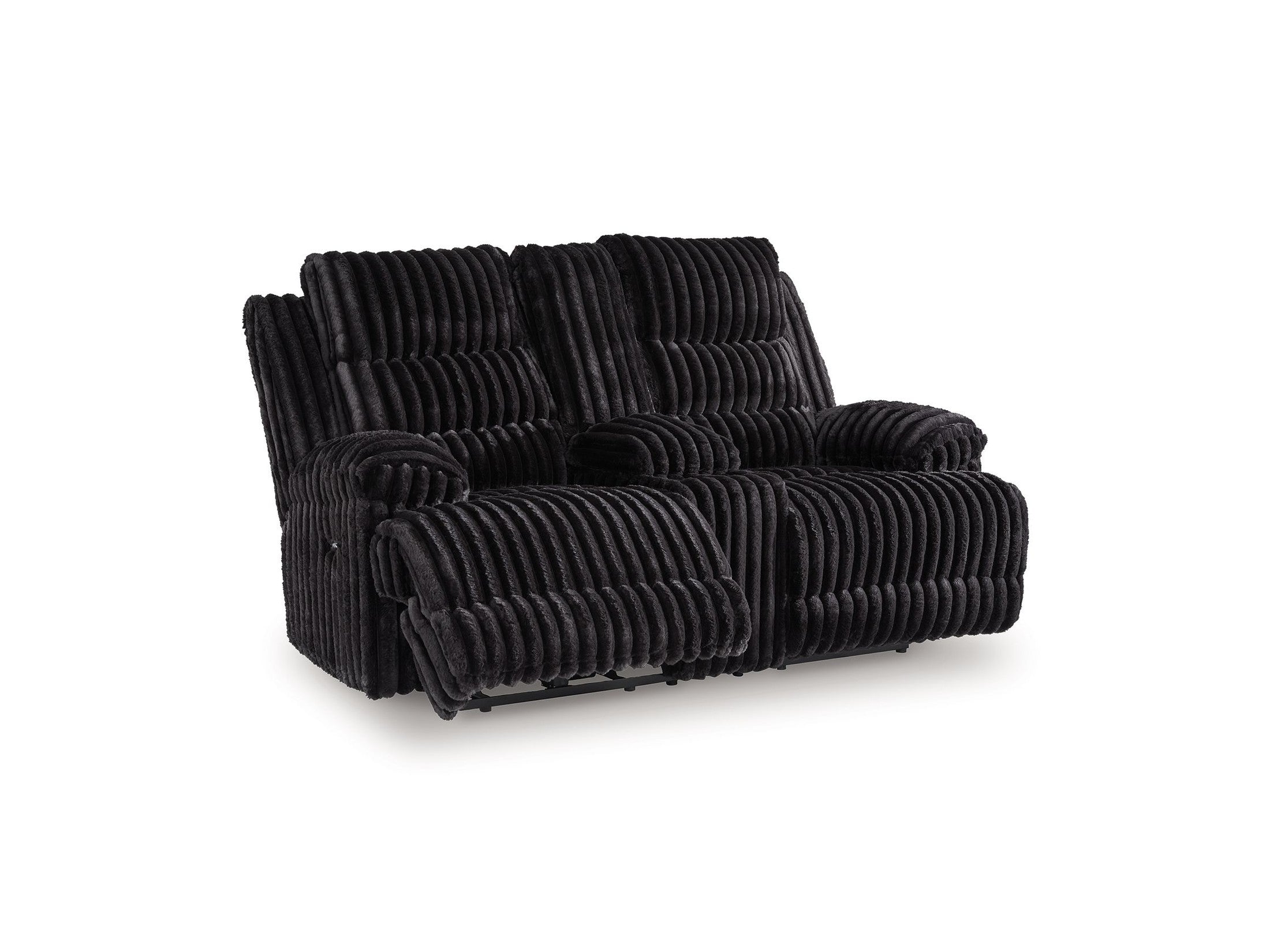 Rhine Falls - Double Reclining Power Loveseat With Console - Onyx
