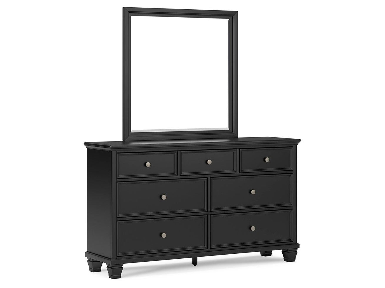 Lanolee - Dresser And Mirror - Black