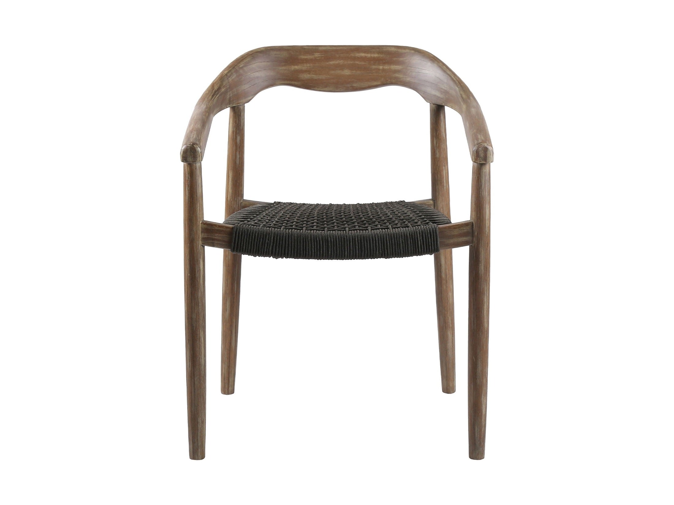 Santo - Indoor / Outdoor Stackable Dining Chair (Set of 2) - Eucalyptus / Charcoal