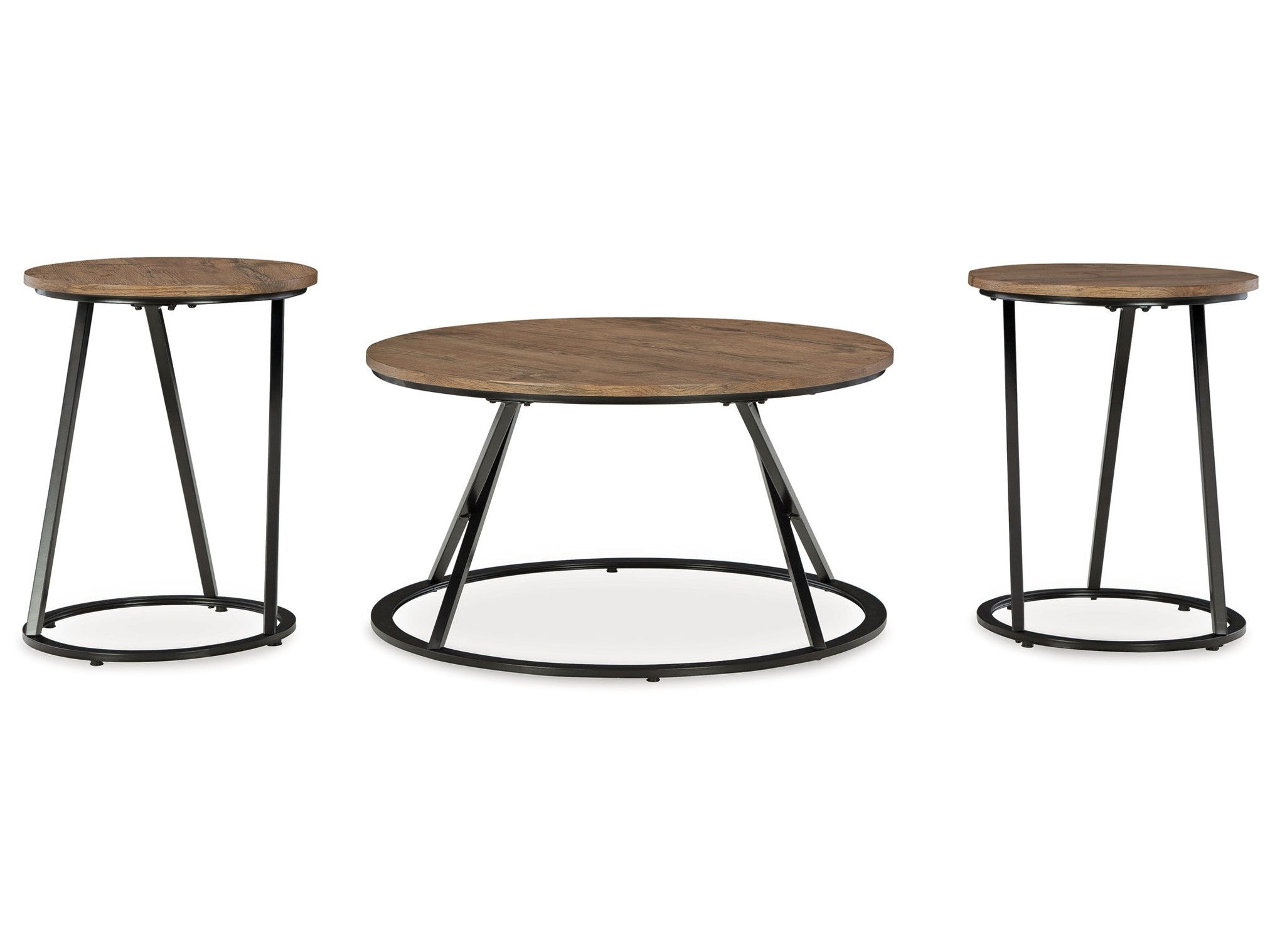 Cassbryn - Occasional Table Set (Set of 3) - Brown / Black