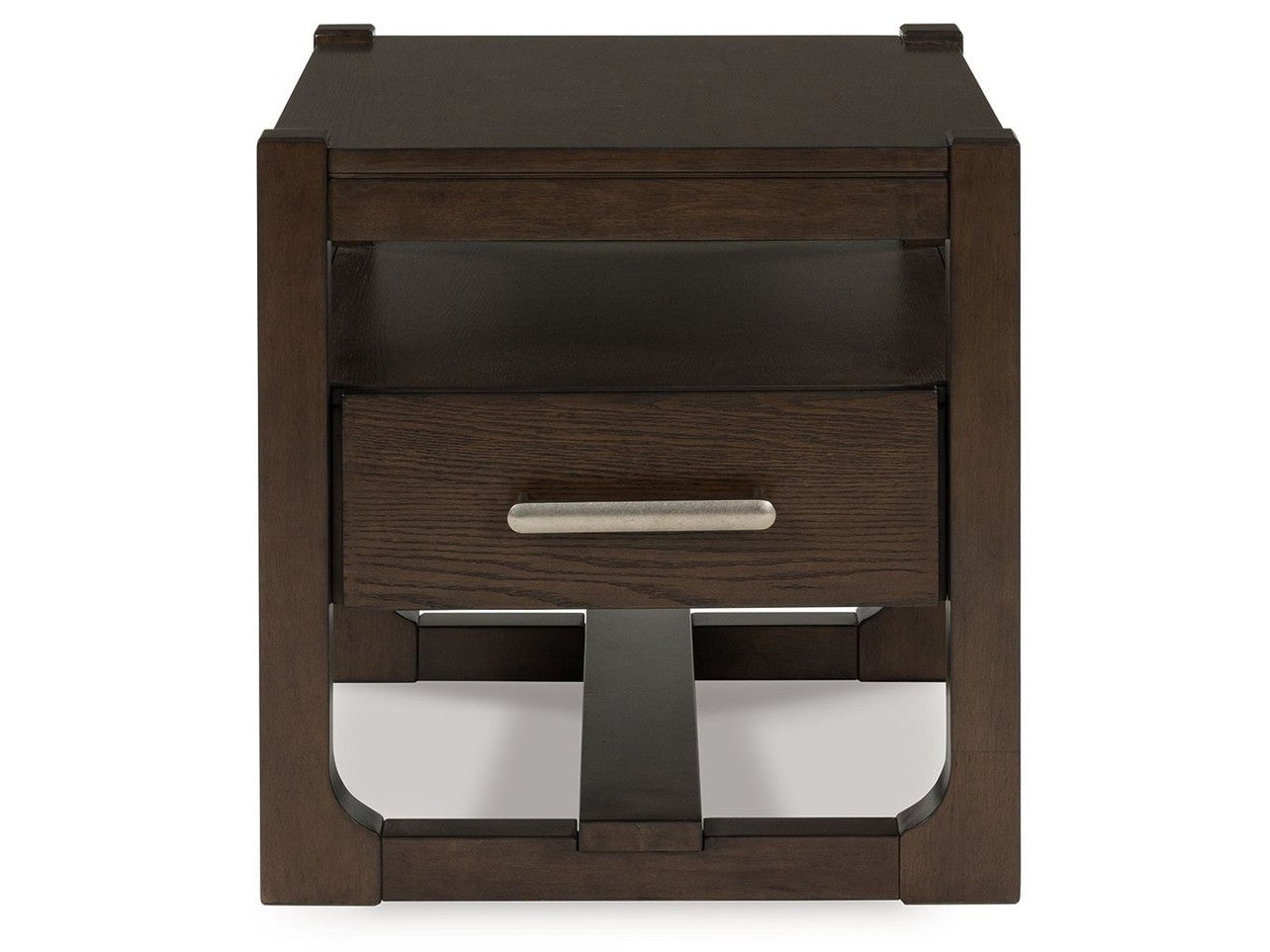 Breckington - Square End Table - Dark Brown