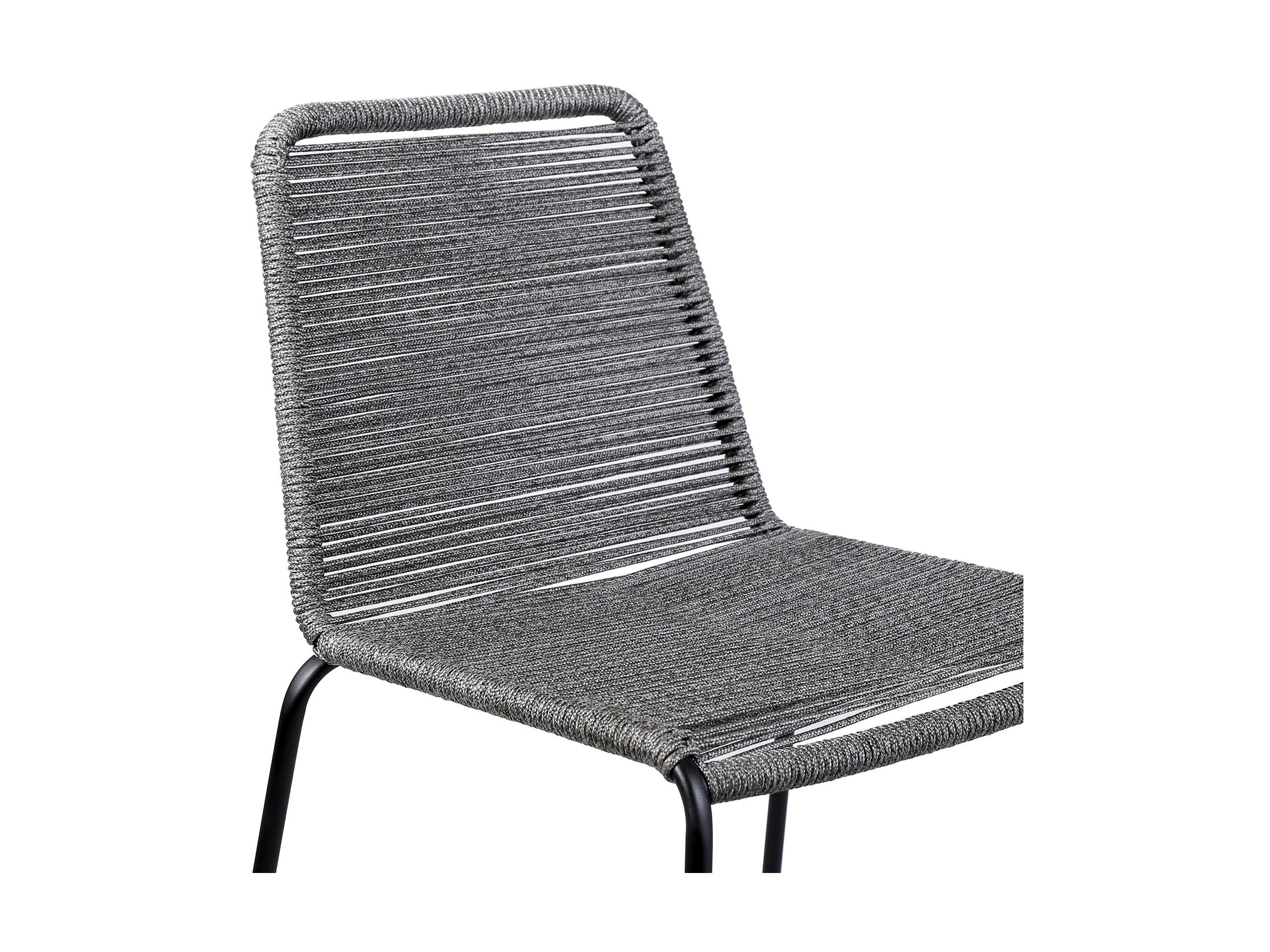 Shasta - 30" Outdoor Metal And Rope Stackable Barstool