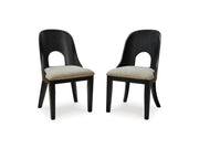 Rowanbeck - Dining Upholstered Side Chair (Set of 2) - Gray / Black