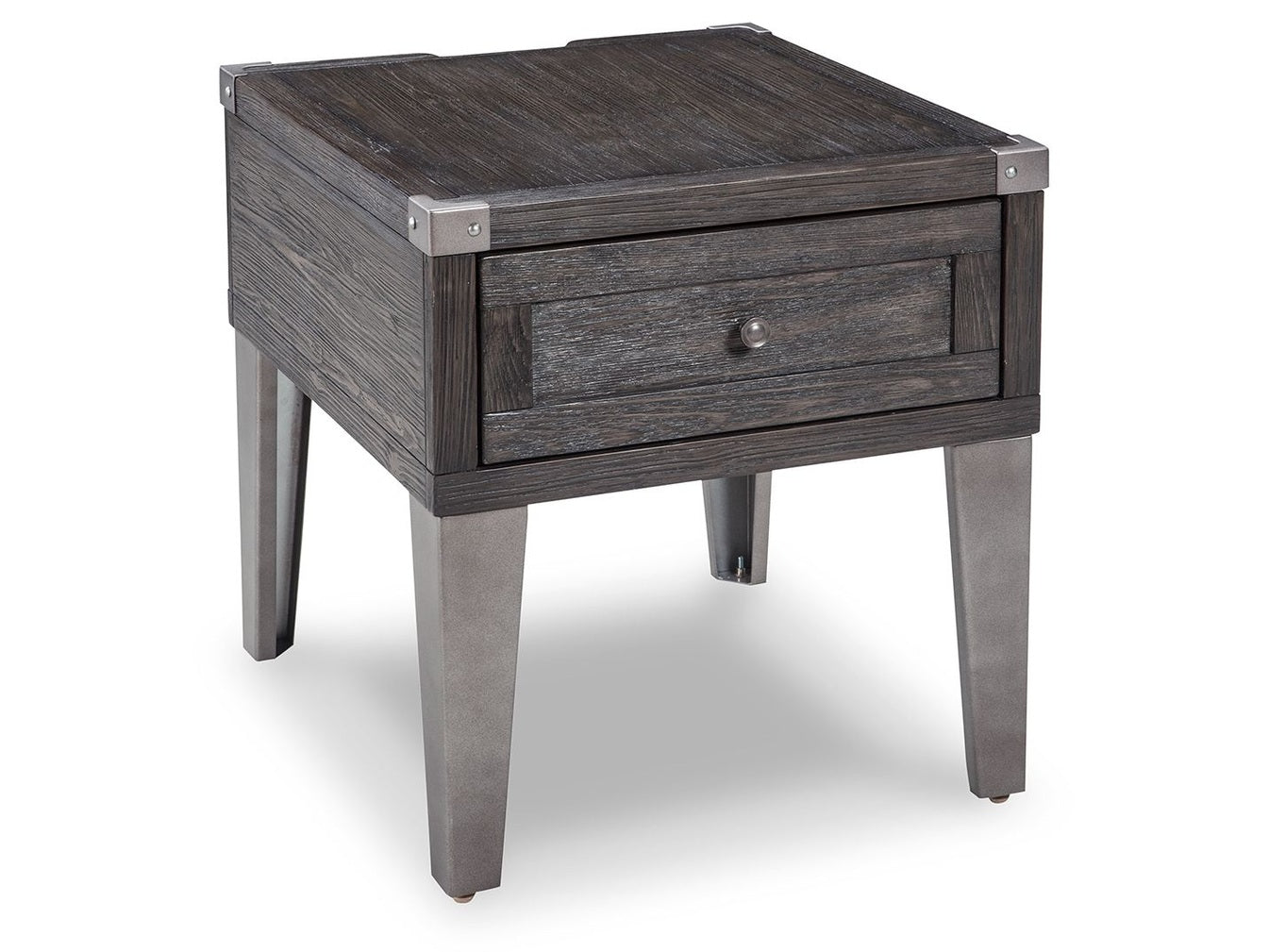 Todoe - Rectangular End Table - Dark Gray