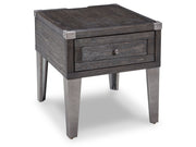 Todoe - Rectangular End Table - Dark Gray