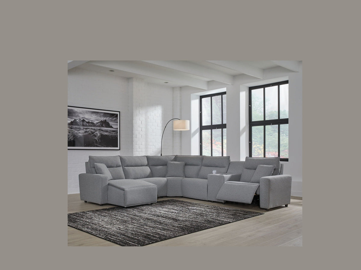 Modmax II - Reclining Sectional - Salt And Pepper