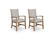 Ridgester - Dining Upholstered Arm Chair (Set of 2) - Light Brown