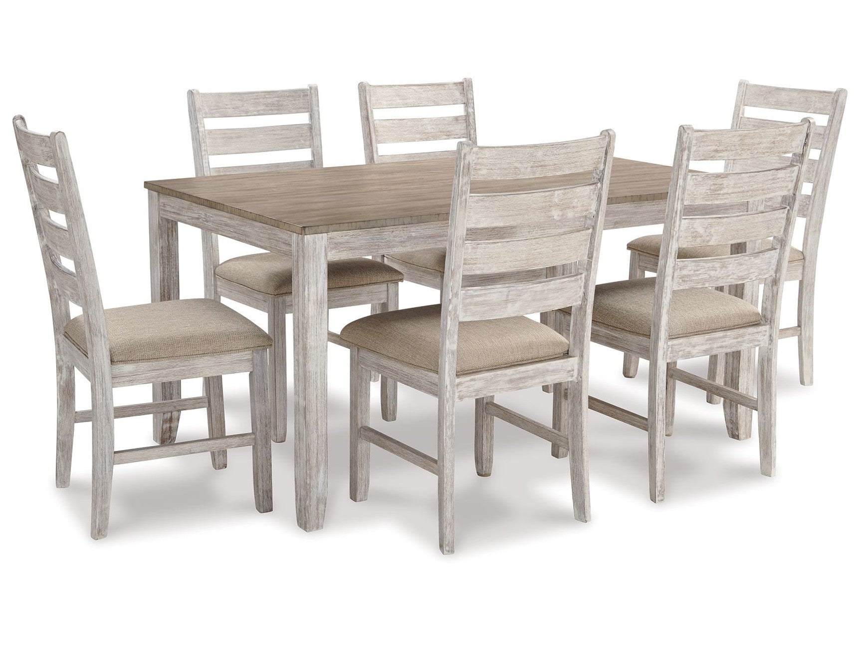 Skempton - Dining Room Table Set (Set of 7) - White