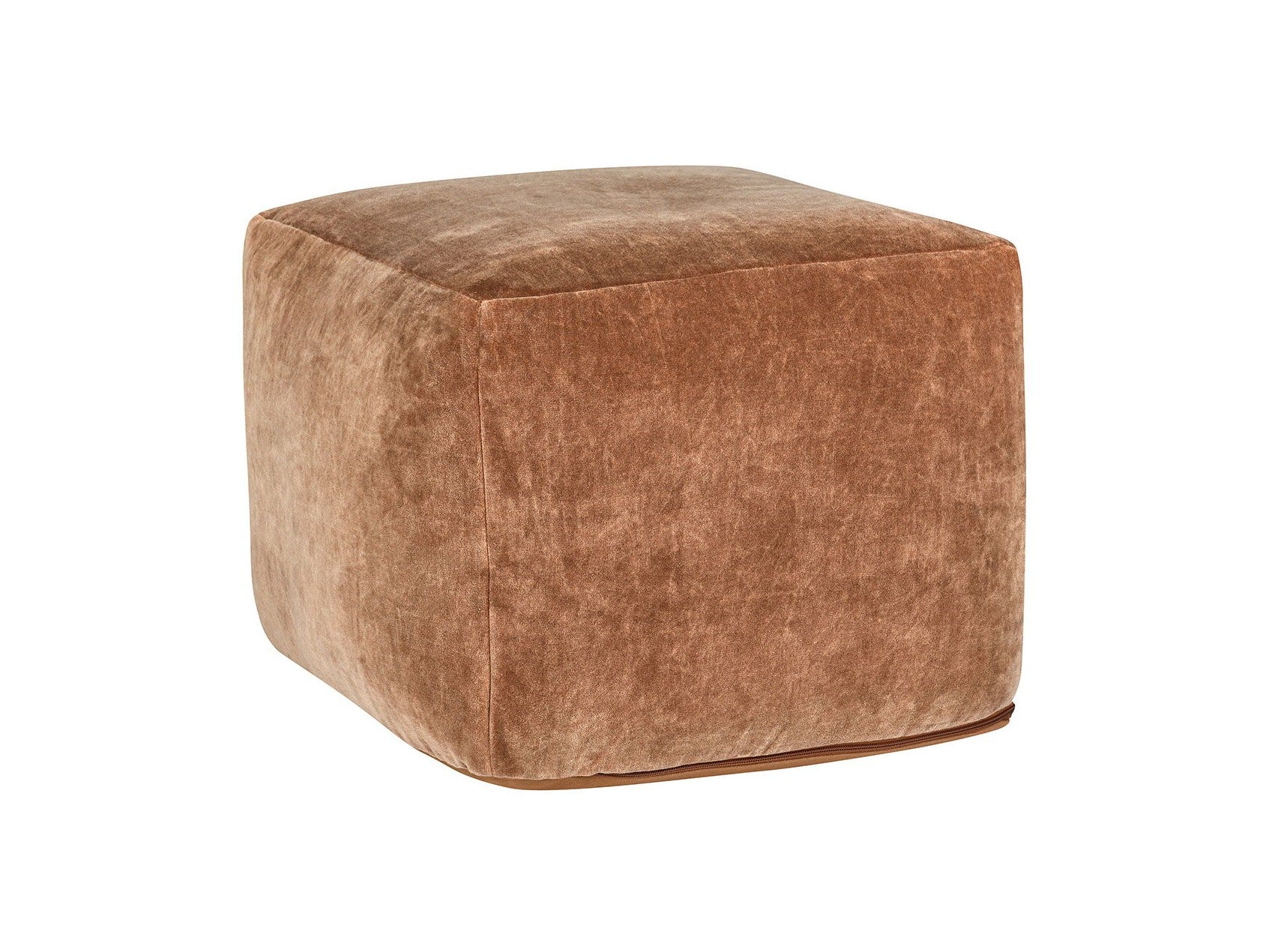 Heirloom - Velvet Pouf - Hazel