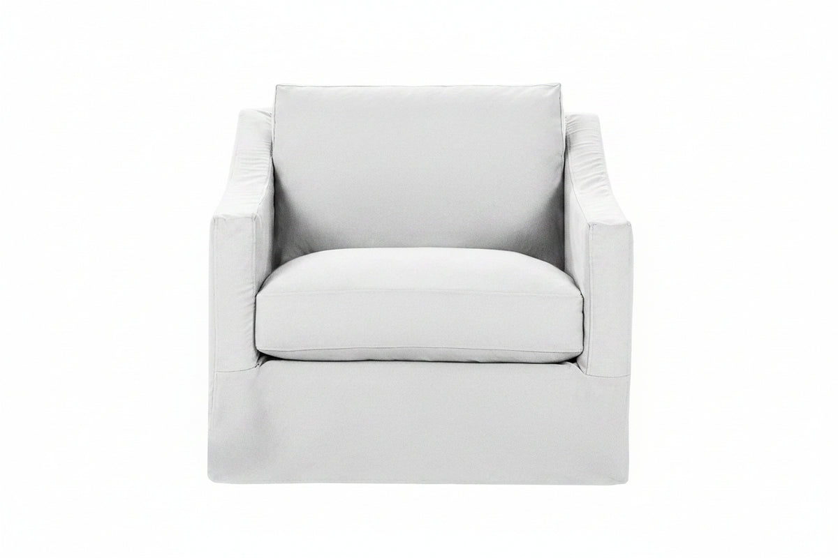 White armchair on a white background