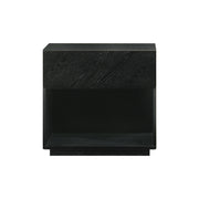 Petra - 1 Drawer Wood Nightstand - Black