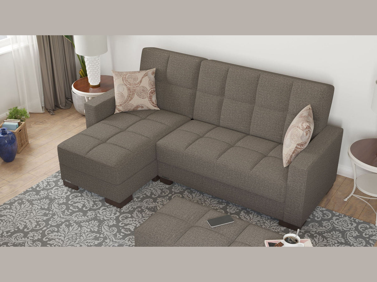 Ottomanson Armada - Upholstered Convertible Chaise Lounge With Storage - Polyester