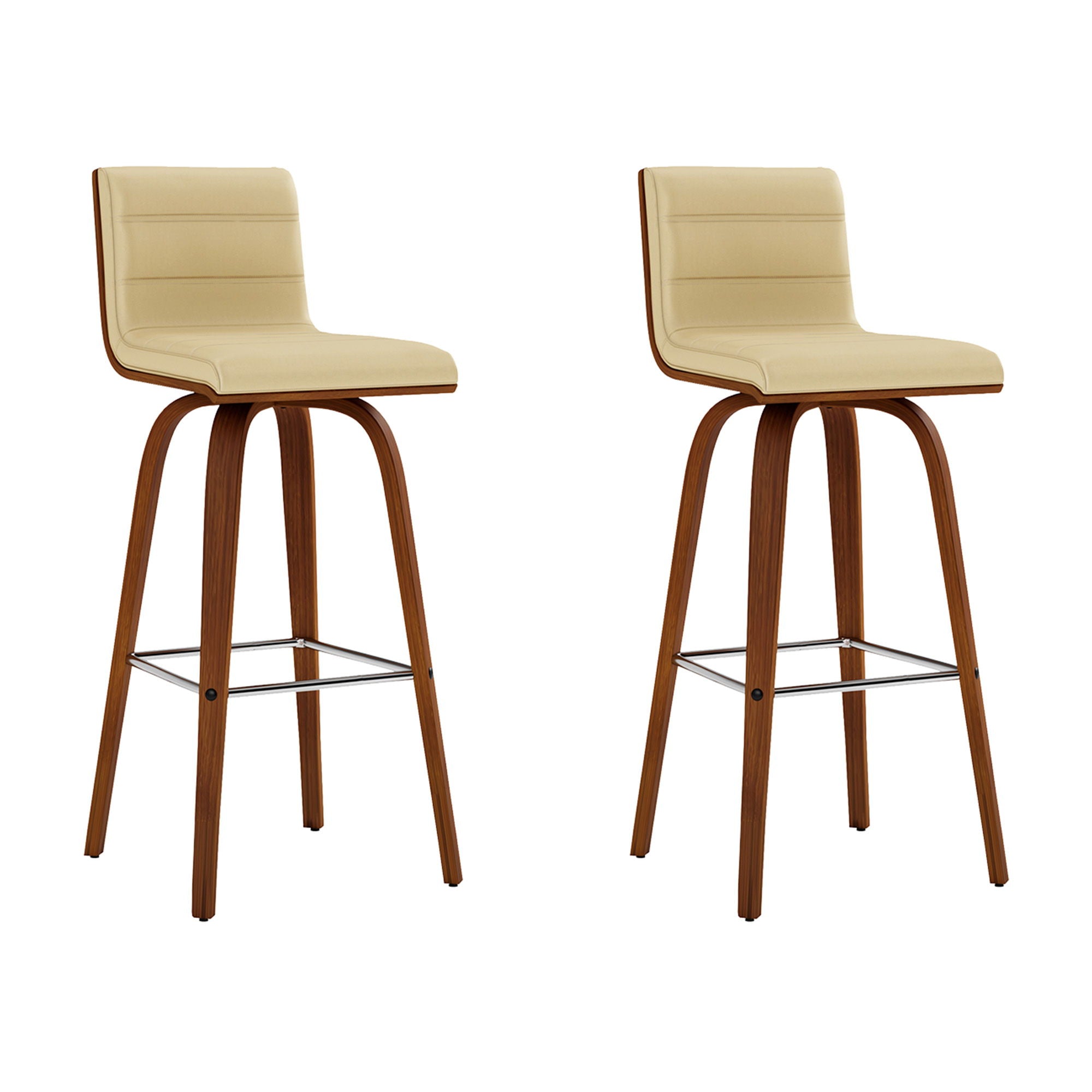 Vienna - 30" Swivel Bar Stool - Walnut Wood
