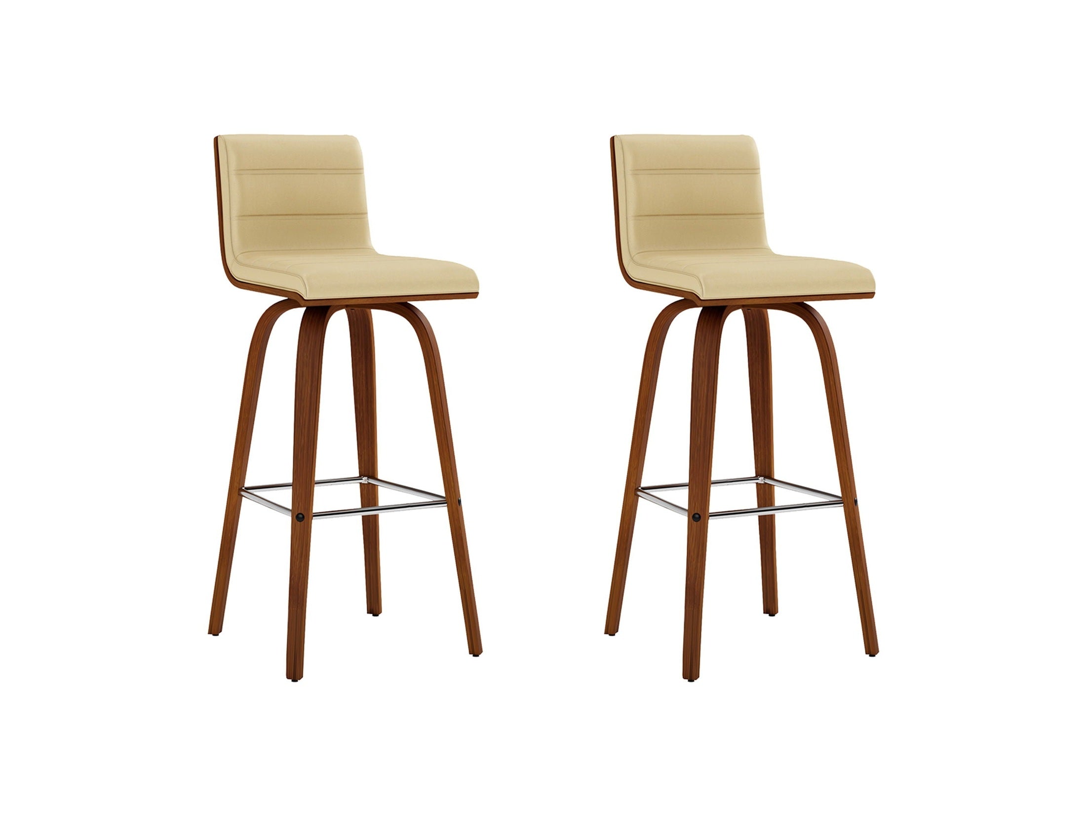 Vienna - 30" Swivel Bar Stool - Walnut Wood