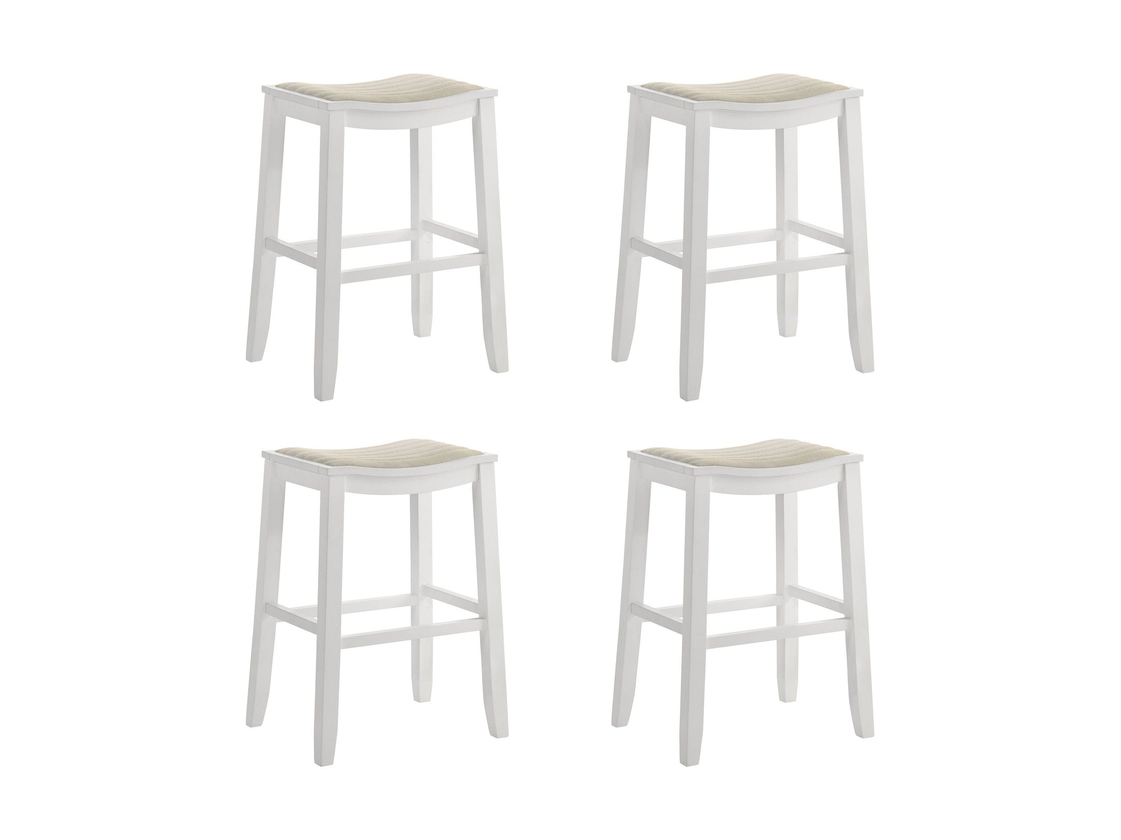 Iyani - Coastal Modern Wood Bar Height Kitchen Bar Stool