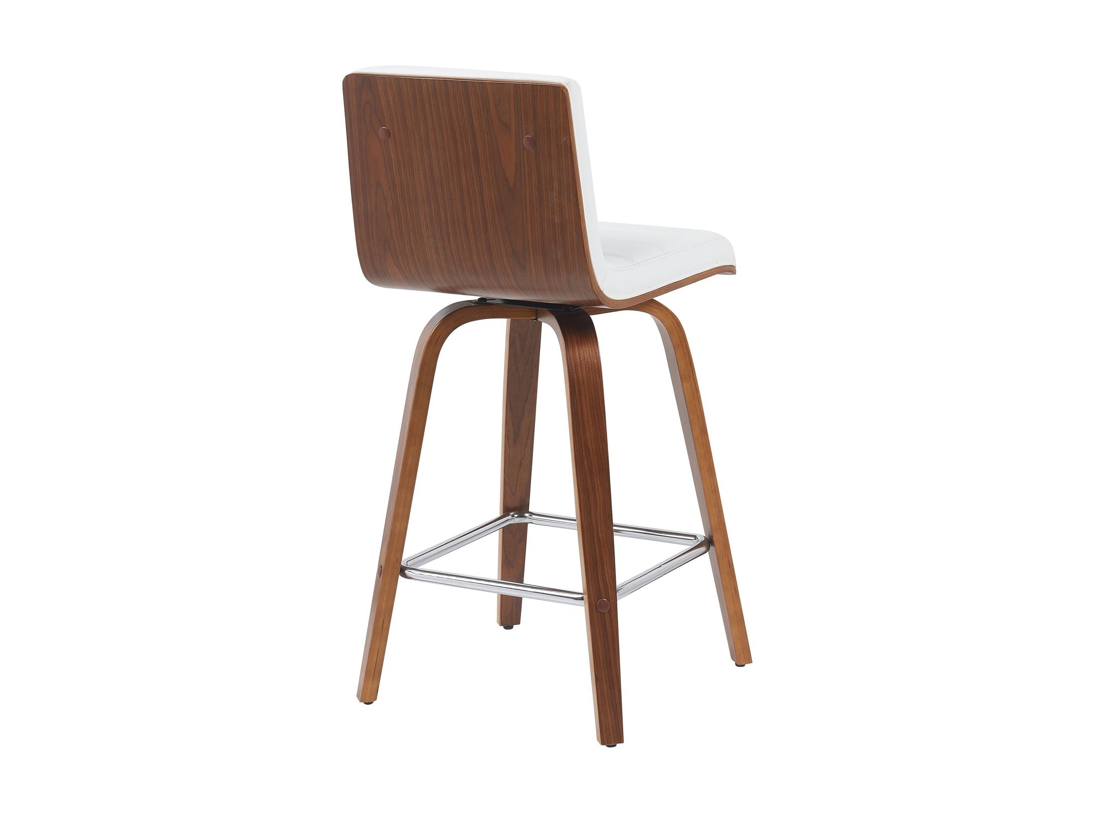 Vienna - Modern Counter Height Swivel Bar Stool - Walnut Finished Wood Frame