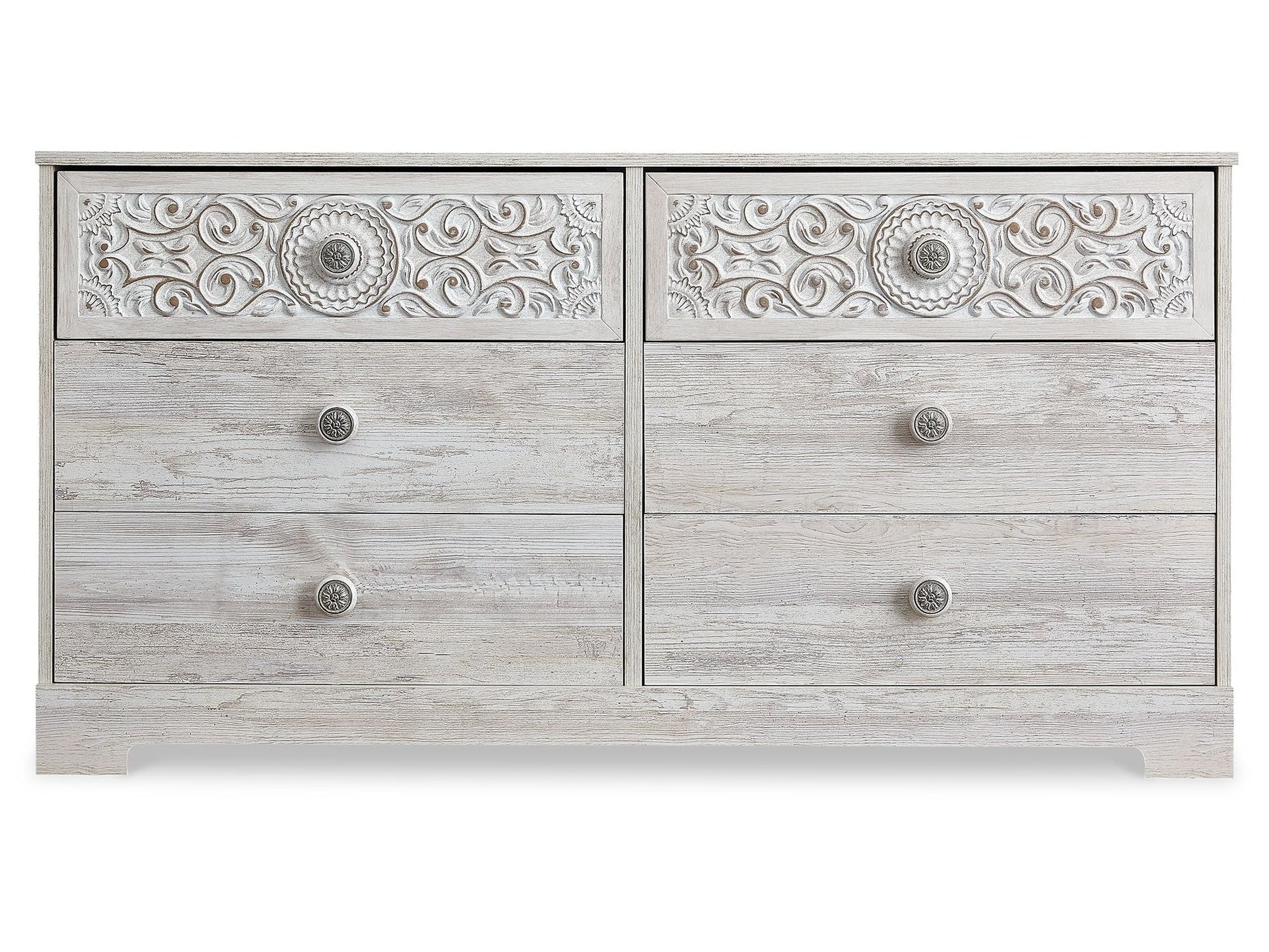 Paxberry - Six Drawer Dresser - Weatherworn - Whitewash