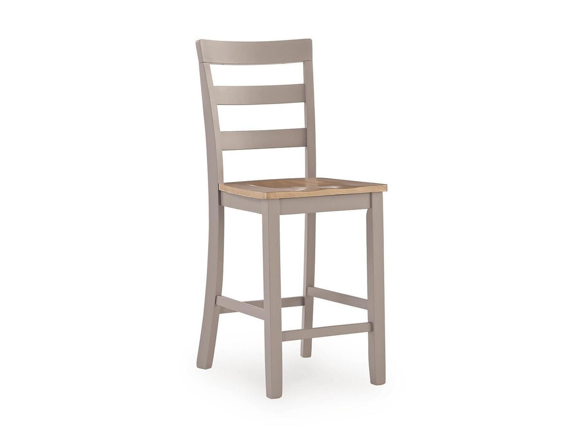 Harperfeld - Barstool (Set of 2) - Natural / Gray
