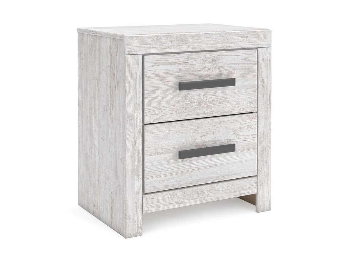 Cayboni - Two Drawer Night Stand - Whitewash