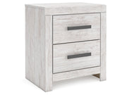 Cayboni - Two Drawer Night Stand - Whitewash