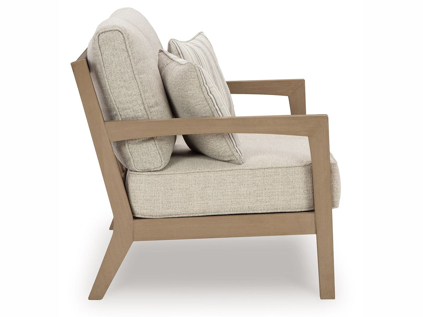 Hallow Creek - Loveseat With Cushion - Driftwood