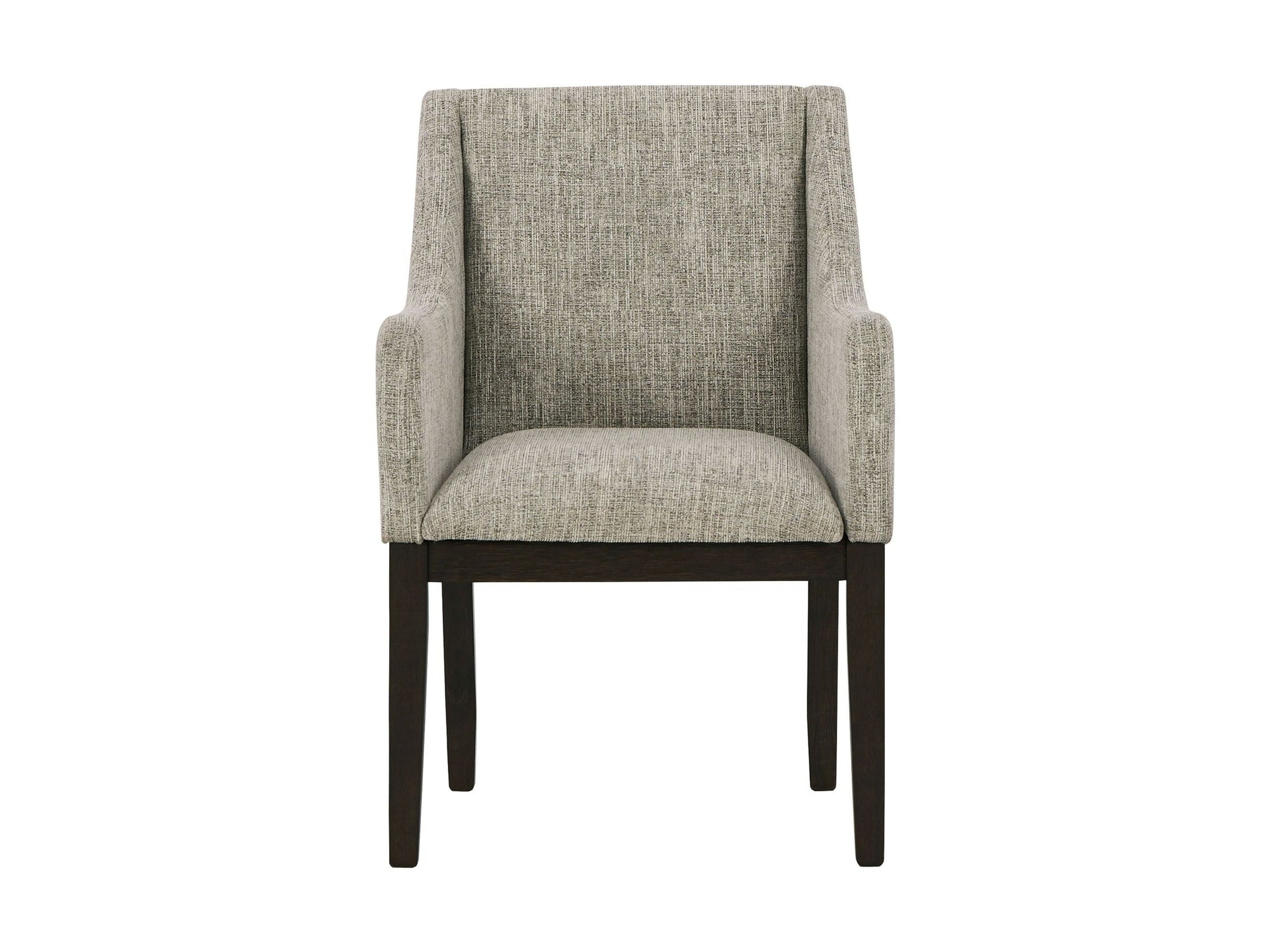 Burkhaus - Dining UPH Arm Chair (Set of 2) - Beige / Dark Brown