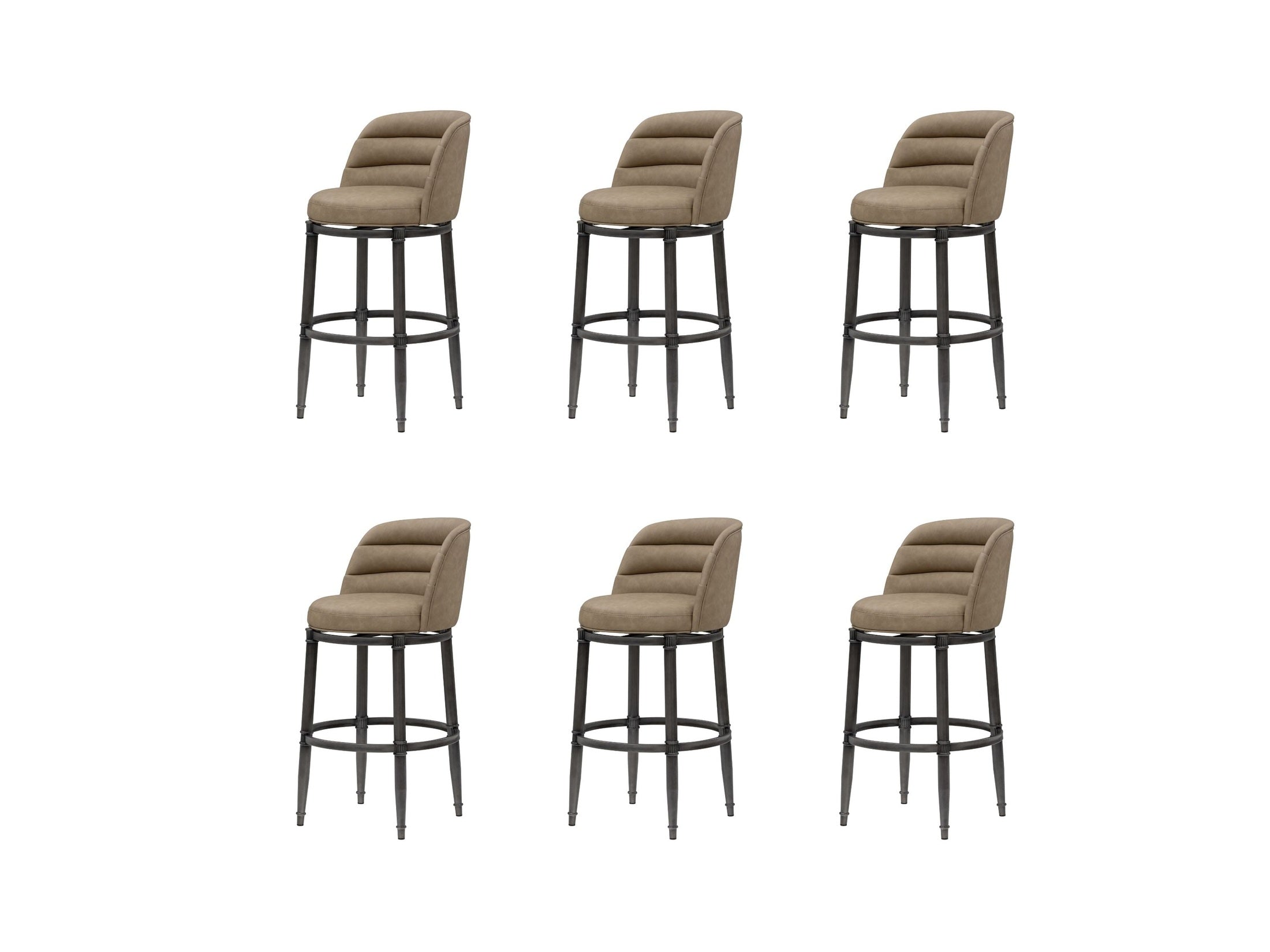 Eunice - Faux Leather Upholstered Swivel Barstool