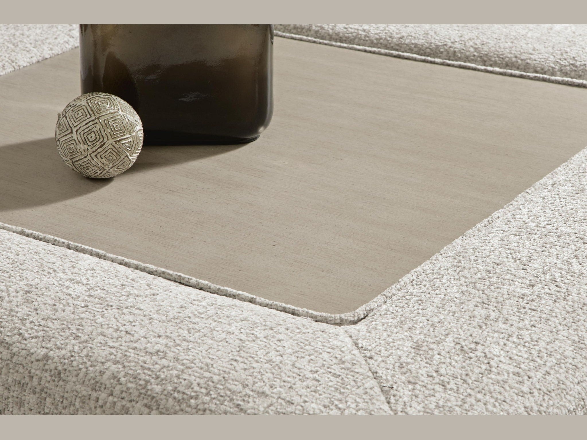 Ashbourne Estate - Oversized Accent Ottoman - Snowstone