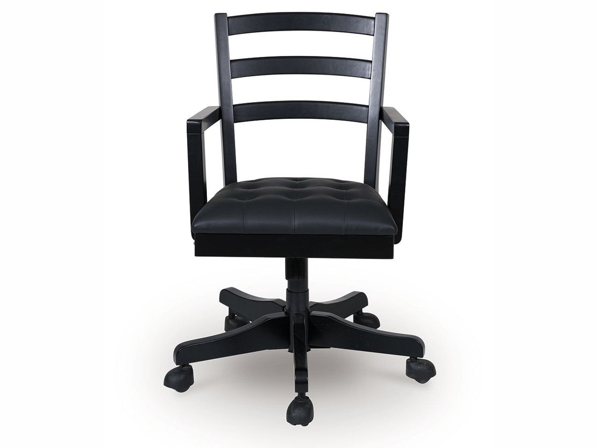 Wildenauer - Home Office Swivel Desk Chair - Brown / Black