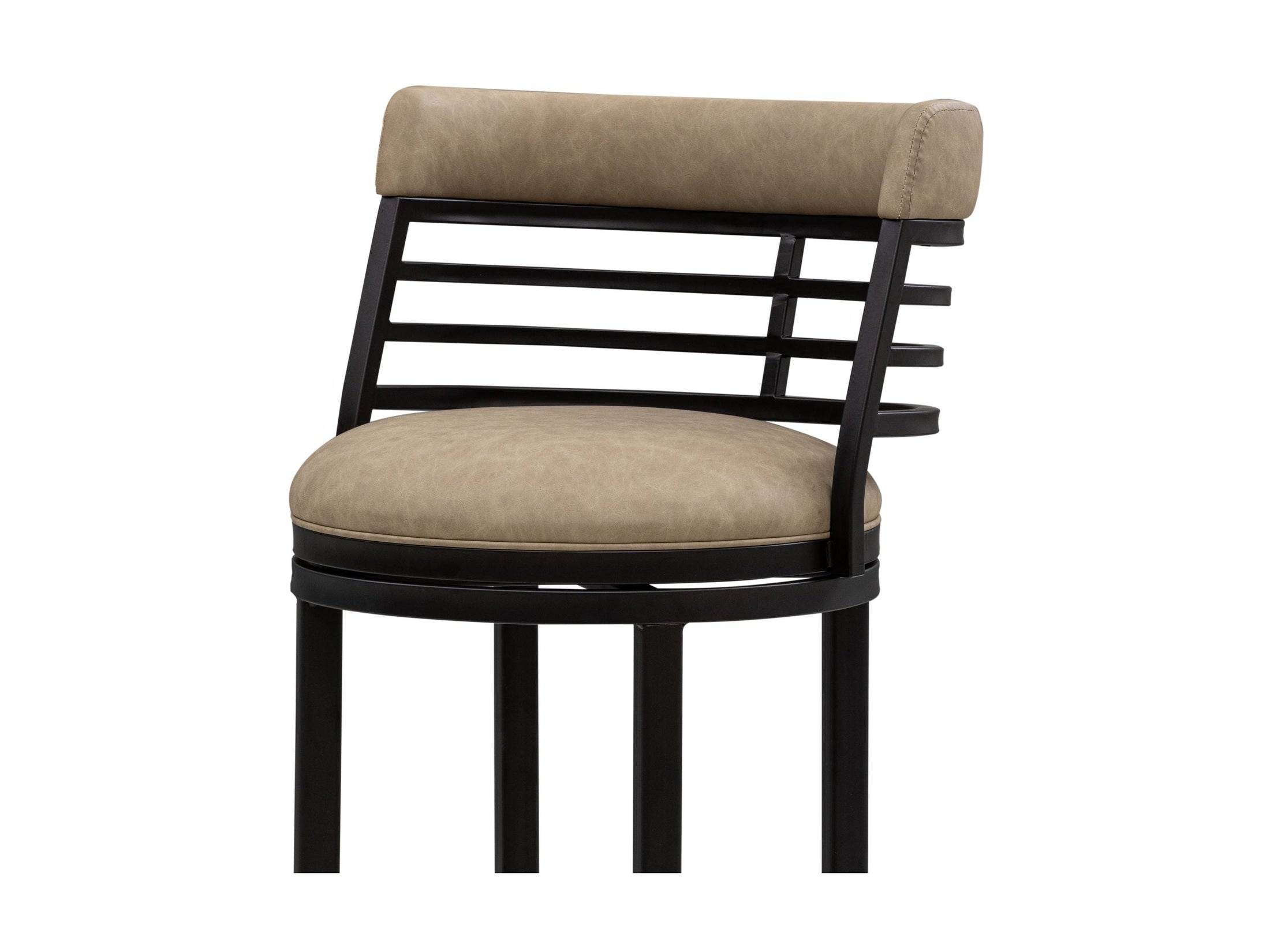 Telia - Upholstered Swivel Bar Height Barstool