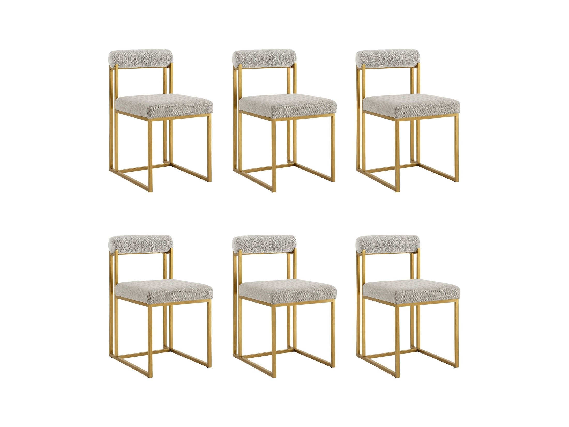 Anastasia - Dining Room Chair Set With Gold Frame