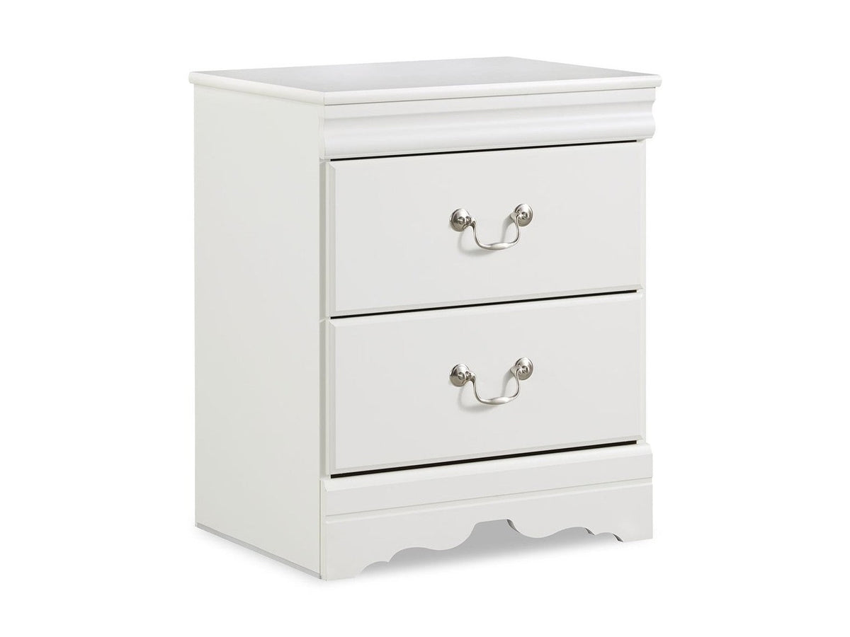 Anarasia - Two Drawer Night Stand - White