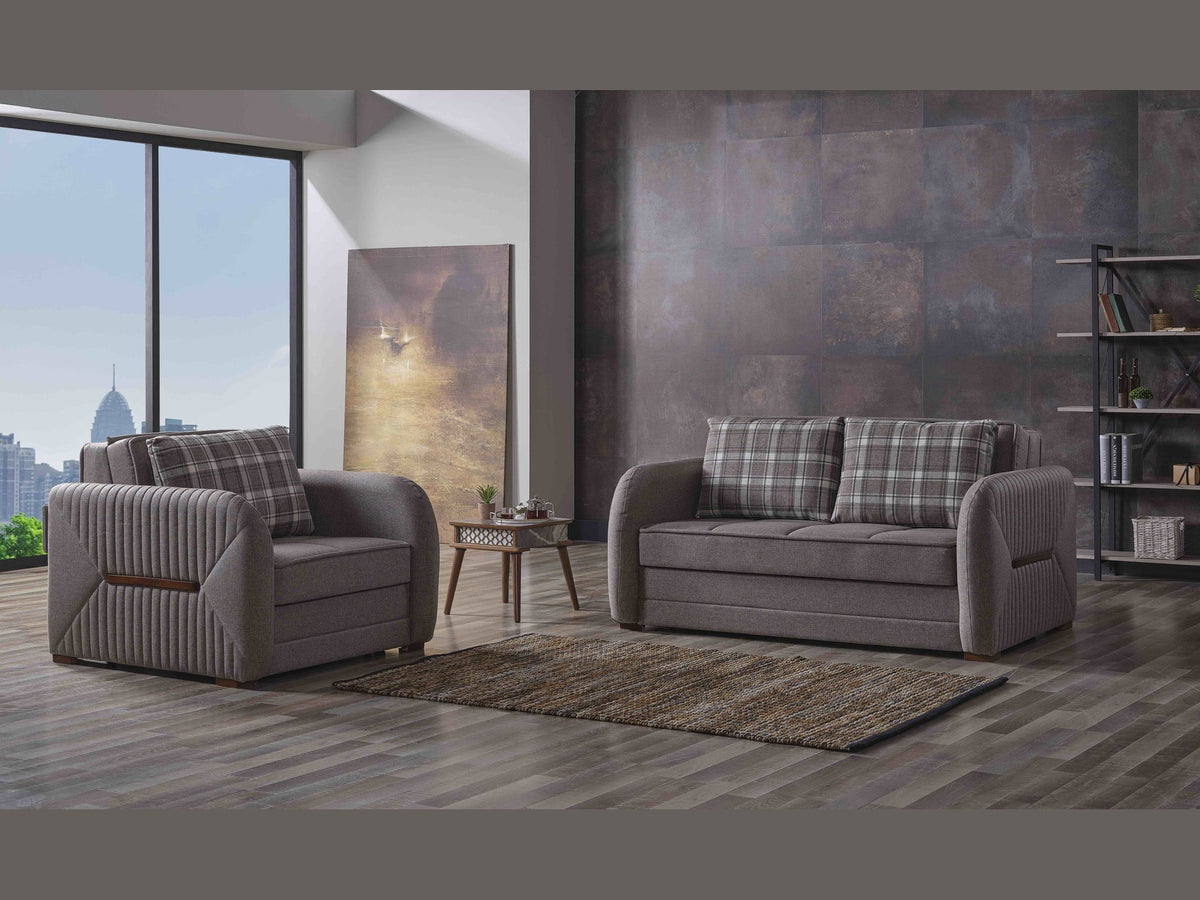 Ottomanson Speedy - Upholstered Convertible Loveseat With Storage