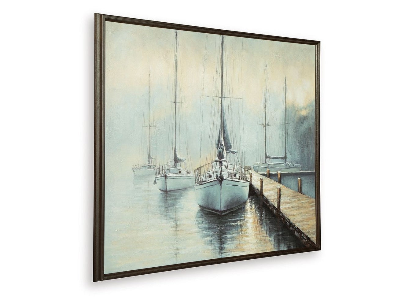 Worthney - Wall Art - Blue / White / Brown