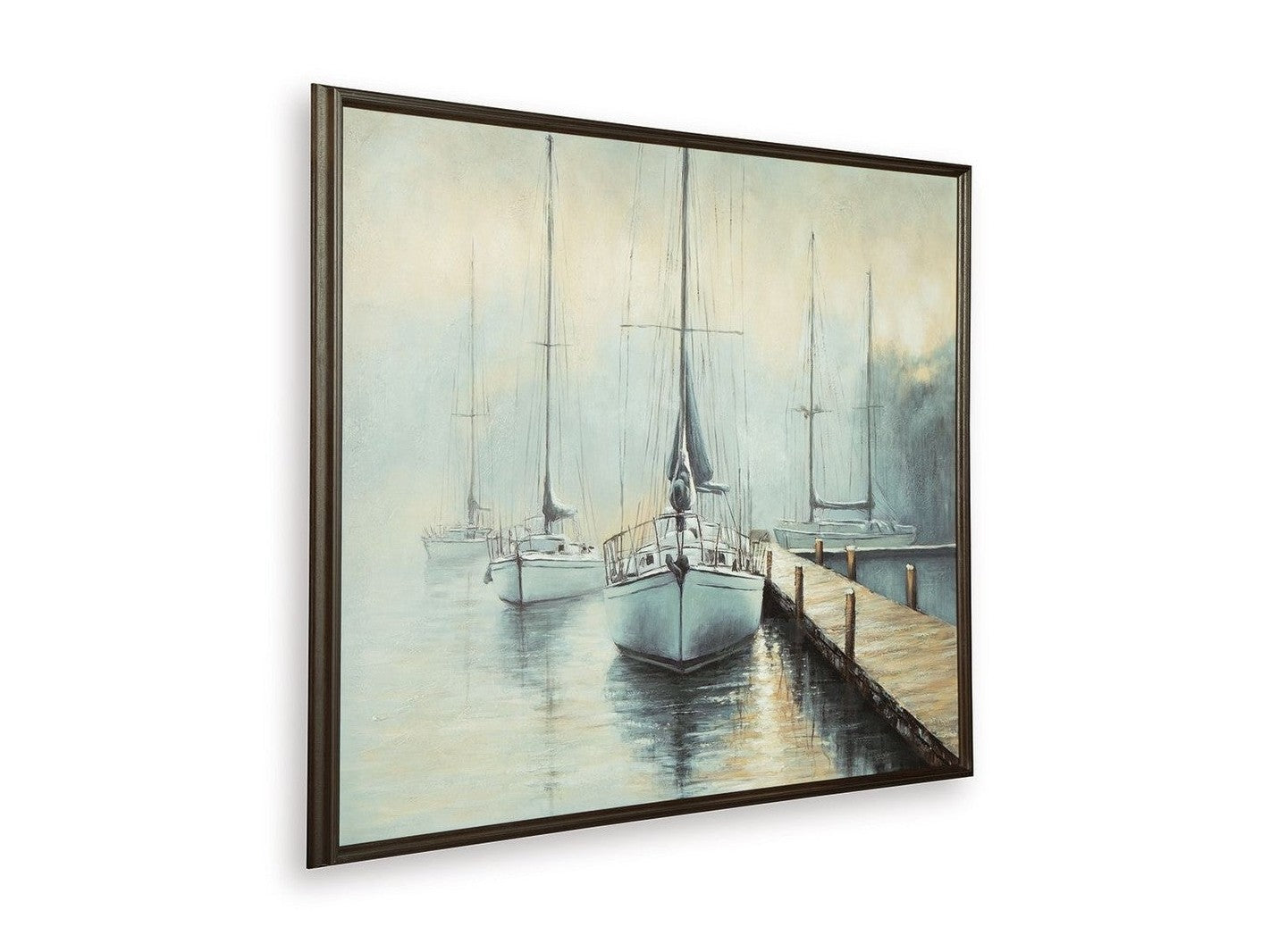 Worthney - Wall Art - Blue / White / Brown