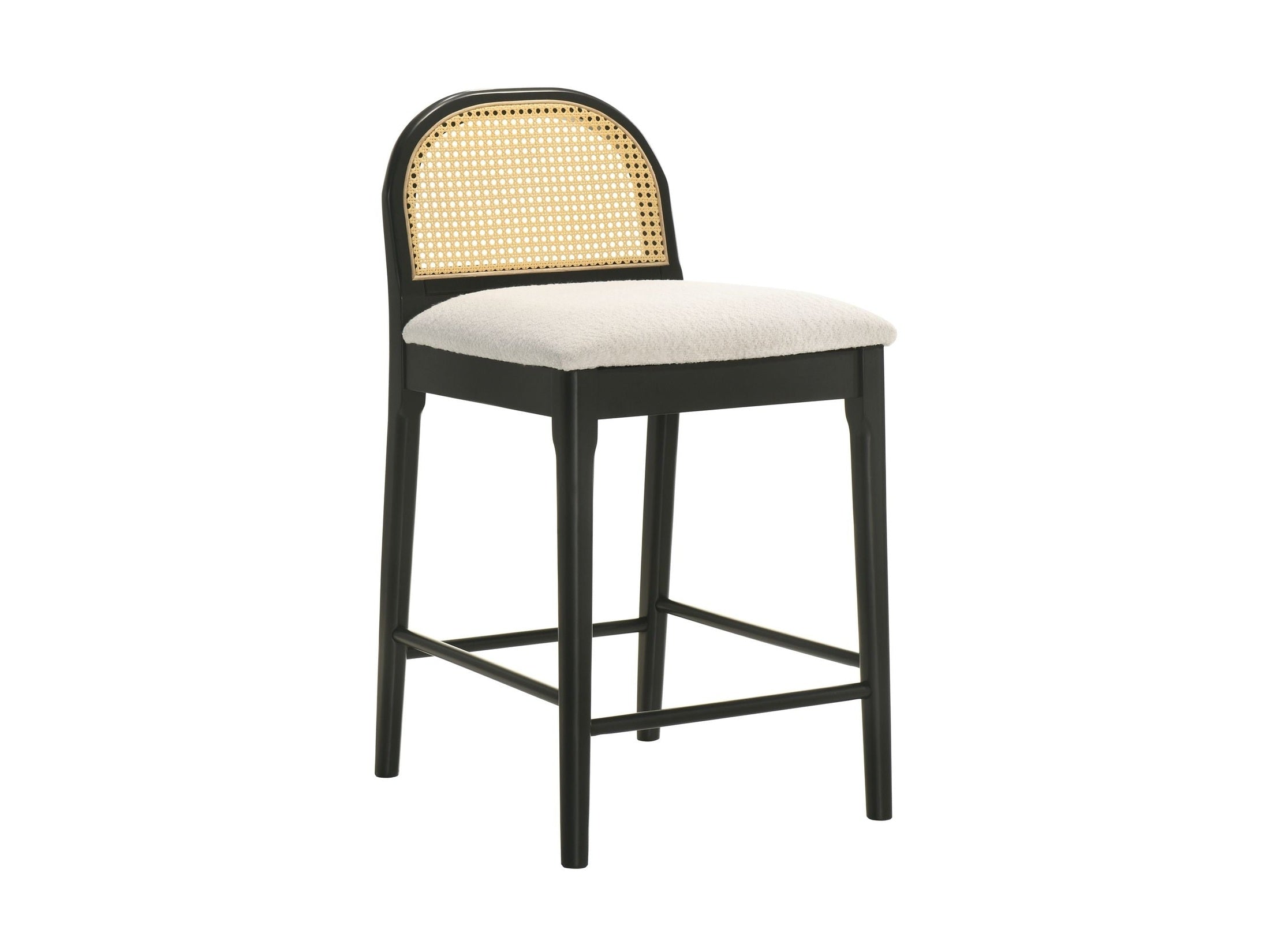 Lucio - Modern Farmhouse Wood Counter Height Kitchen Bar Stool