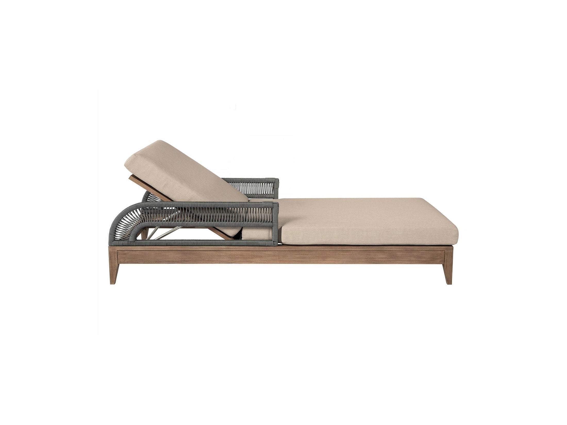 Orbit - Outdoor Patio Chaise Lounge Chair - Weathered Eucalyptus / Taupe