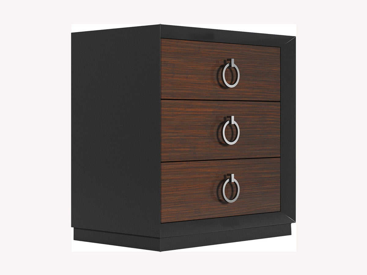 Emporio - Nightstand - Black / Dark Brown