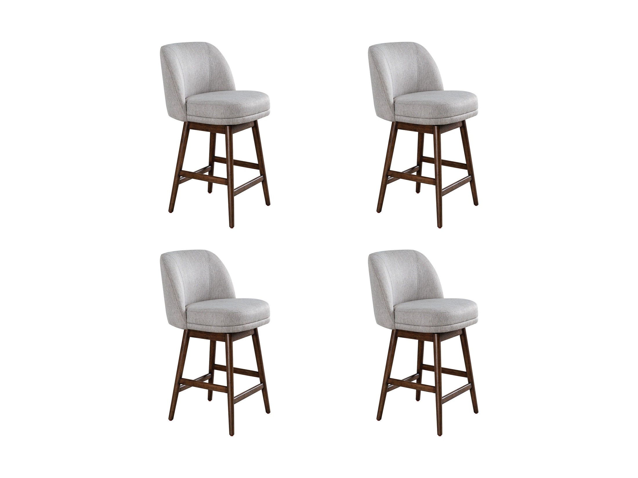 Sadie - Solid Wood Upholstered 26" Counter Height Swivel Barstool