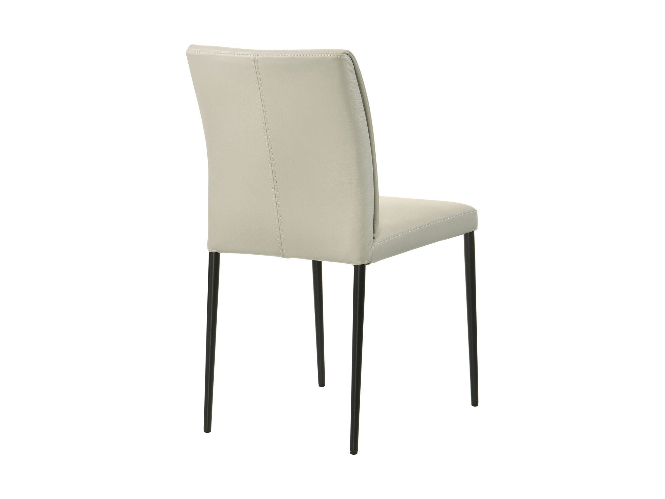 Meriam - Full Back Top Grain Leather Upholstered Metal Dining Chairs (Set of 2)