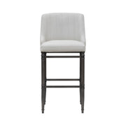 Marvin - Steel Frame Faux Leather Upholstered Bar Height Barstool