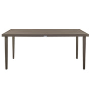 Silvana - Outdoor Aluminum Rectangle Dining Table - Gray