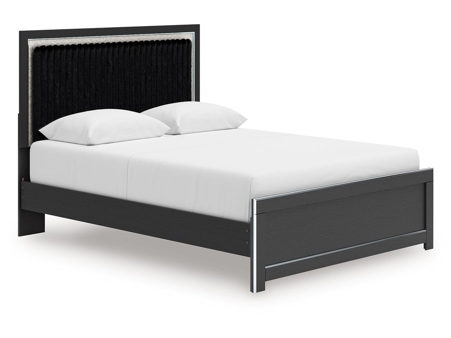 Birmonton - Upholstered Panel Bed With Roll Slats
