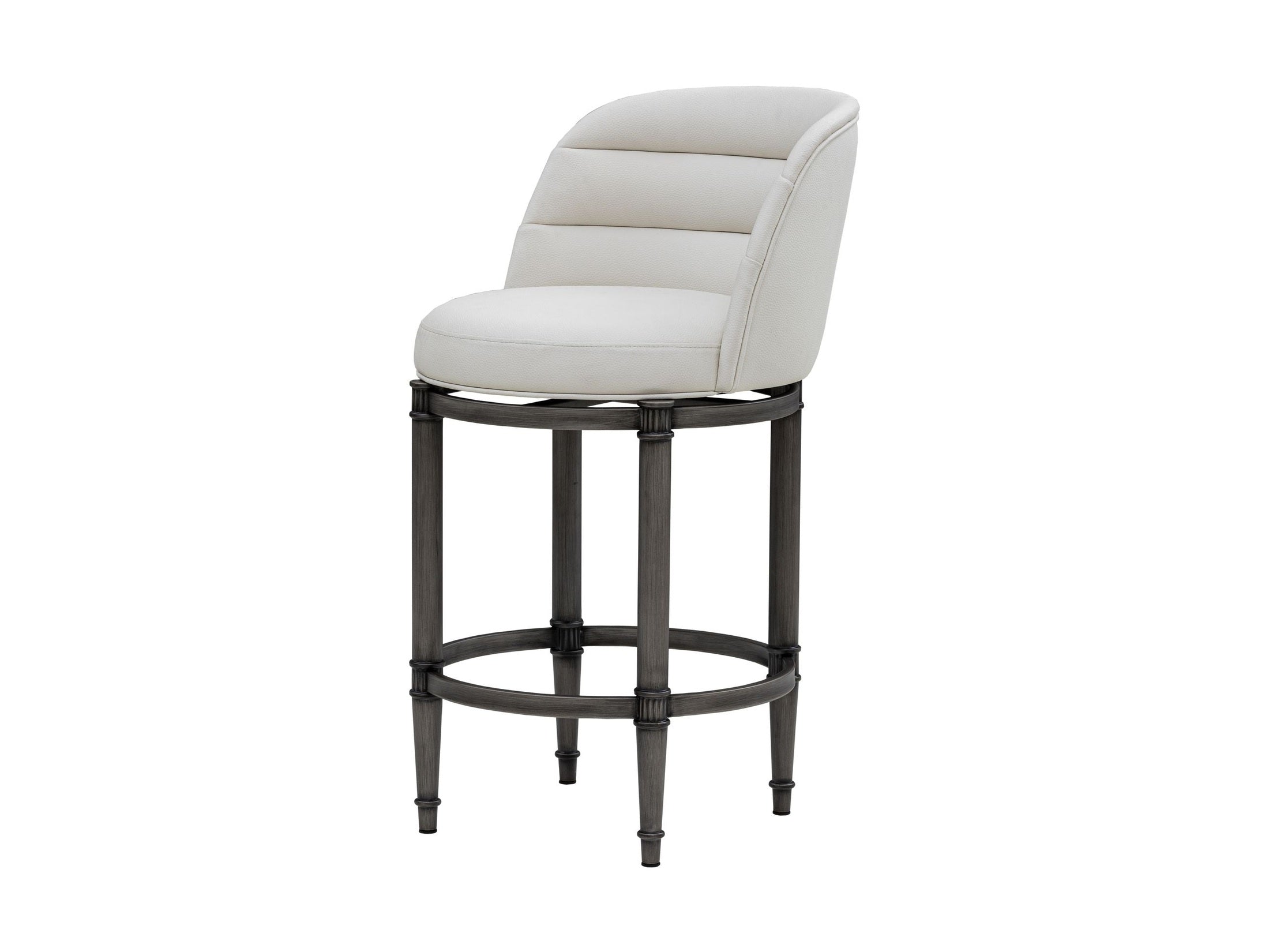 Eunice - Faux Leather Upholstered Swivel Counter Height Barstool