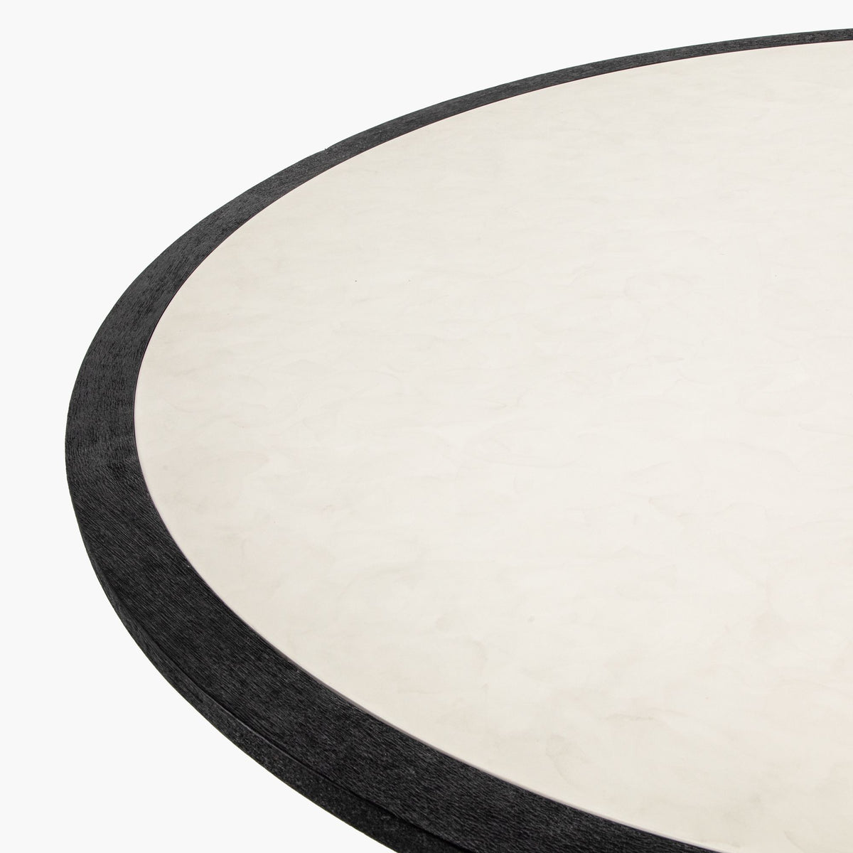 Cezar - 51" Round Outdoor Dining Table, Seats 4 - Black & White Veinstone
