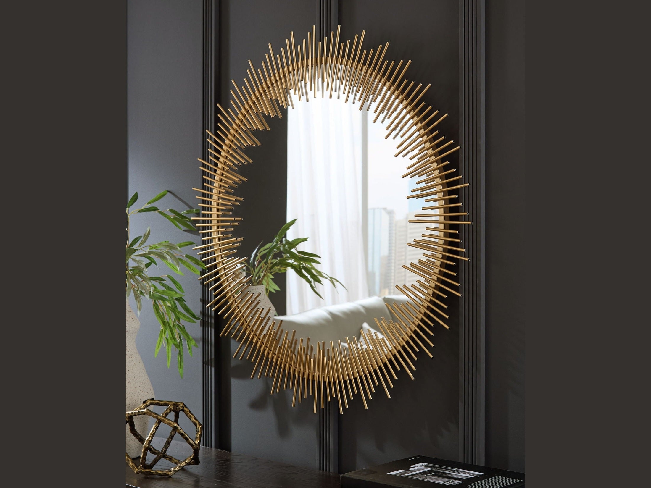 Wainport - Accent Mirror - Gold Finish